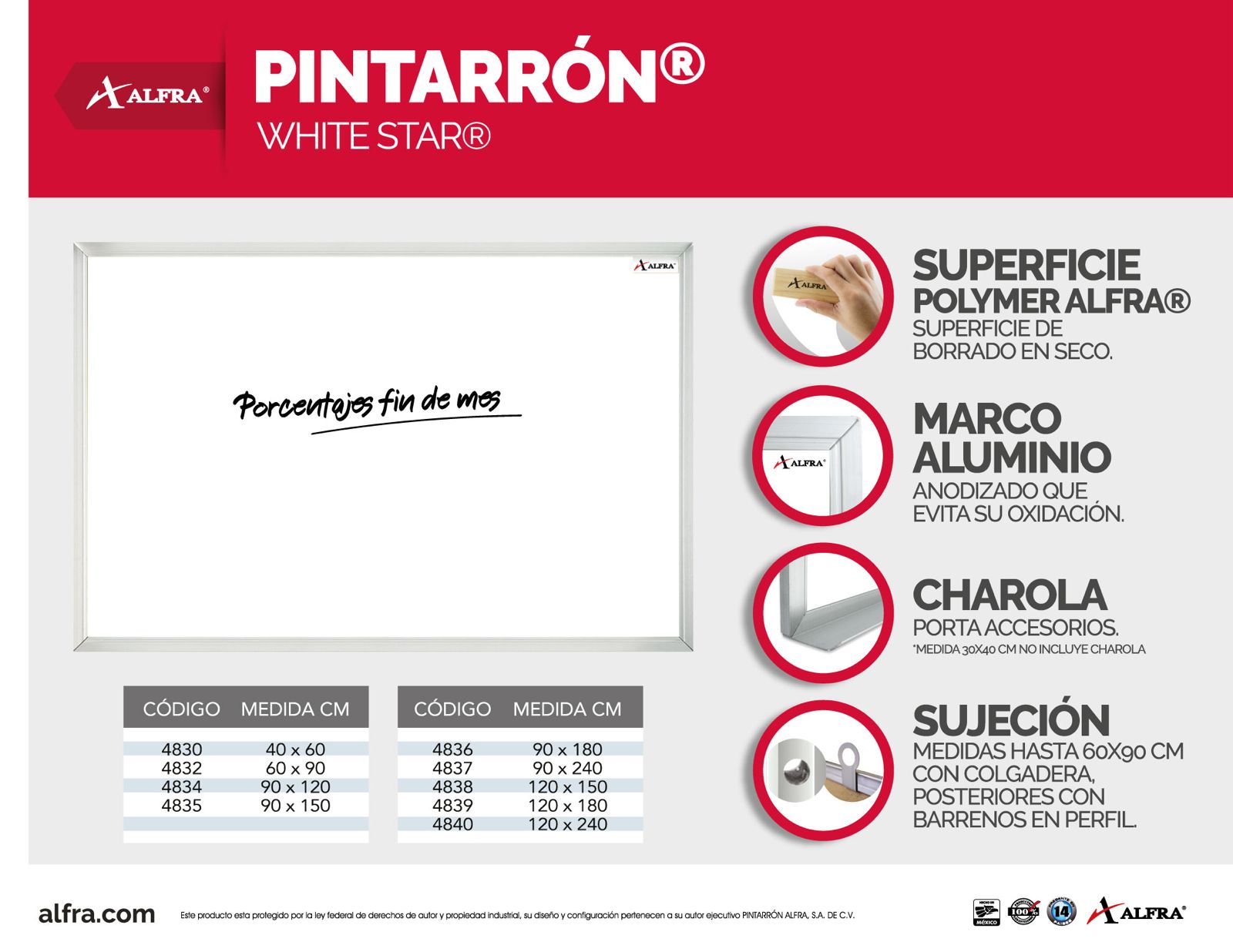 Pintarrón® Blanco White Star
